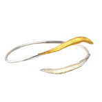 Wild Olive Leaves Bracelet In Gold Plated Sterling Silver