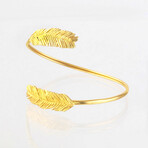 Mimoza Leaf Cuff Bracelet On Recycled Sterling Silver