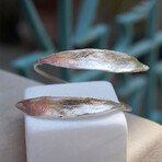 Olive Leaf Cuff Bracelet In Sterling Silver