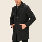 Paris Overcoat // Patterned Anthracite (2X-Large)