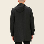 Paris Overcoat // Patterned Anthracite (Small)