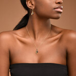 Real Olive Leaf + Fruit 14K Gold Filled + Black Rhodium On Sterling Silver