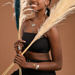 18K Gold Filled Butterfly Necklace On Sterling Silver