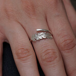 Fern Leaf Ring In Recycled Sterling Silver