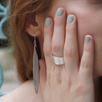 Olive Leaf Band Ring In Sterling Silver (5)
