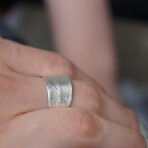 Olive Leaf Band Ring In Sterling Silver (5)