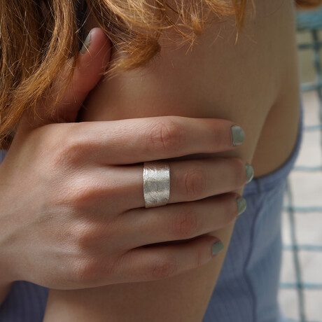 Olive Leaf Band Ring In Sterling Silver (4)