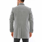 Mock Neck Mackintosh Coat // Gray (S)