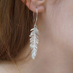 Mimosa Pudica Leaf Earrings On Sterling Silver