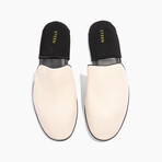 Women's Leather Foldable Slippers // Cream (US: 7)