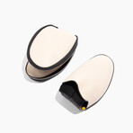 Women's Leather Foldable Slippers // Cream (US: 6)