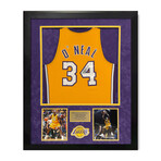 Shaquille O'Neal // Los Angeles Lakers // Autographed Jersey + Framed