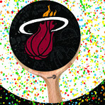 Miami Heat Ping Pong Paddle