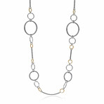 Old World 18K Yellow Gold + Sterling Silver Necklace // 20" // Store Display