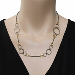 Old World 18K Yellow Gold + Sterling Silver Necklace // 20" // Store Display