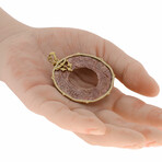 Sueno 18K Yellow Gold Diamond + Red Patina Pendant // Pendant Only // Store Display