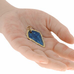 Sueno 18K Yellow Gold Diamond + Blue Patina Pendant // Pendant Only // Store Display