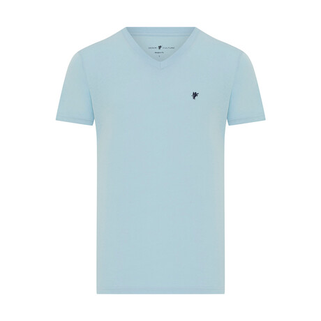 James V-Neck T-Shirt // Blue (S)