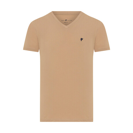Liam V-Neck T-Shirt // Sand (S)