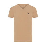 Liam V-Neck T-Shirt // Sand (XL)