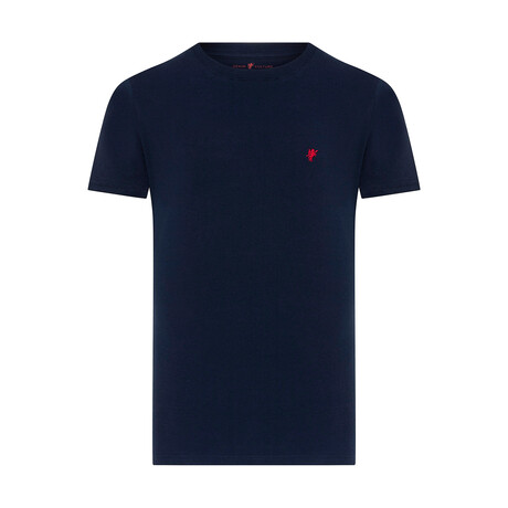 Zane Round Neck T-Shirt // Navy (S)