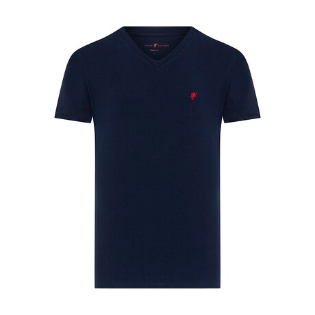 Conner V-Neck T-Shirt // Navy (S)