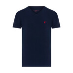 Conner V-Neck T-Shirt // Navy (L)