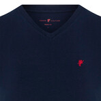 Conner V-Neck T-Shirt // Navy (L)