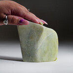 Genuine Polished Apple Green Jade Freeform v.5