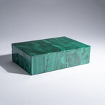 Genuine Polished Malachite Jewelry Box