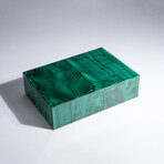 Genuine Polished Malachite Jewelry Box