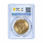 1908 $20 Gold St Gaudens Double Eagle // PCGS Certified MS65+ // Wood Presentation Box