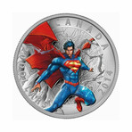 2014 Canada Silver Superman Colorized // NGC Certified PF70 Early Release // Deluxe Collector's Pouch
