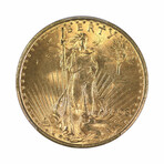 1908 $20 Gold St Gaudens Double Eagle // PCGS Certified MS65+ // Wood Presentation Box
