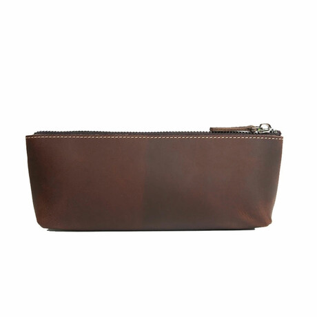 The Pallavi Pencil Case - Makeup Bag // Dark Brown
