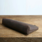 The Pallavi Pencil Case - Makeup Bag // Dark Brown