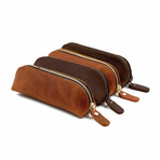 The Paavo Pencil Case - Makeup Pouch // Dark Brown