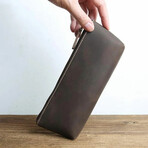 The Pallavi Pencil Case - Makeup Bag // Dark Brown