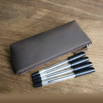 The Pallavi Pencil Case - Makeup Bag // Dark Brown