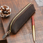 The Paavo Pencil Case - Makeup Pouch // Dark Brown