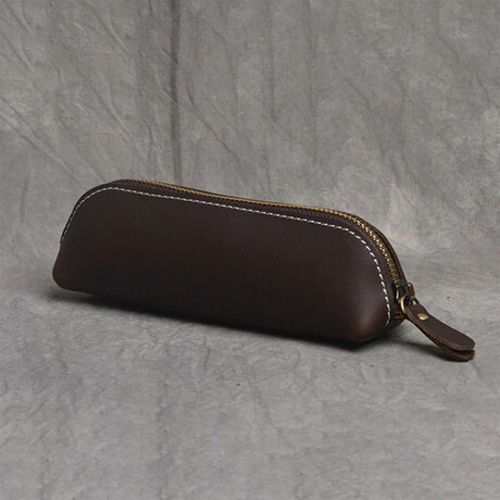 The Paavo Pencil Case - Makeup Pouch // Dark Brown