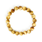 Jean Claude Jewelry // 10mm Honey Tiger's Eye Beads // Stretch Bracelet