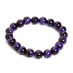 Jean Claude Jewelry // Beaded Bracelet Tiger Eye // Purple