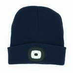 Solid Knit Rechargeable LED Beanie // Navy