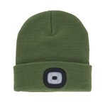 Solid Knit Rechargeable LED Beanie // Olive