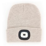 Heathered Knit Rechargeable LED Beanie // Oat