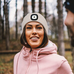 Heathered Knit Rechargeable LED Beanie // Oat