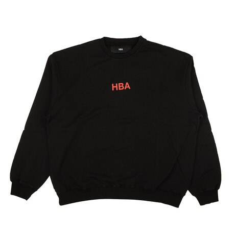 Patches Red Logo Crewneck Sweatshirt // Black (S)