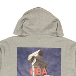 Melange Logo Hoodie Sweatshirt // Grey (S)