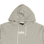 Melange Logo Hoodie Sweatshirt // Grey (S)